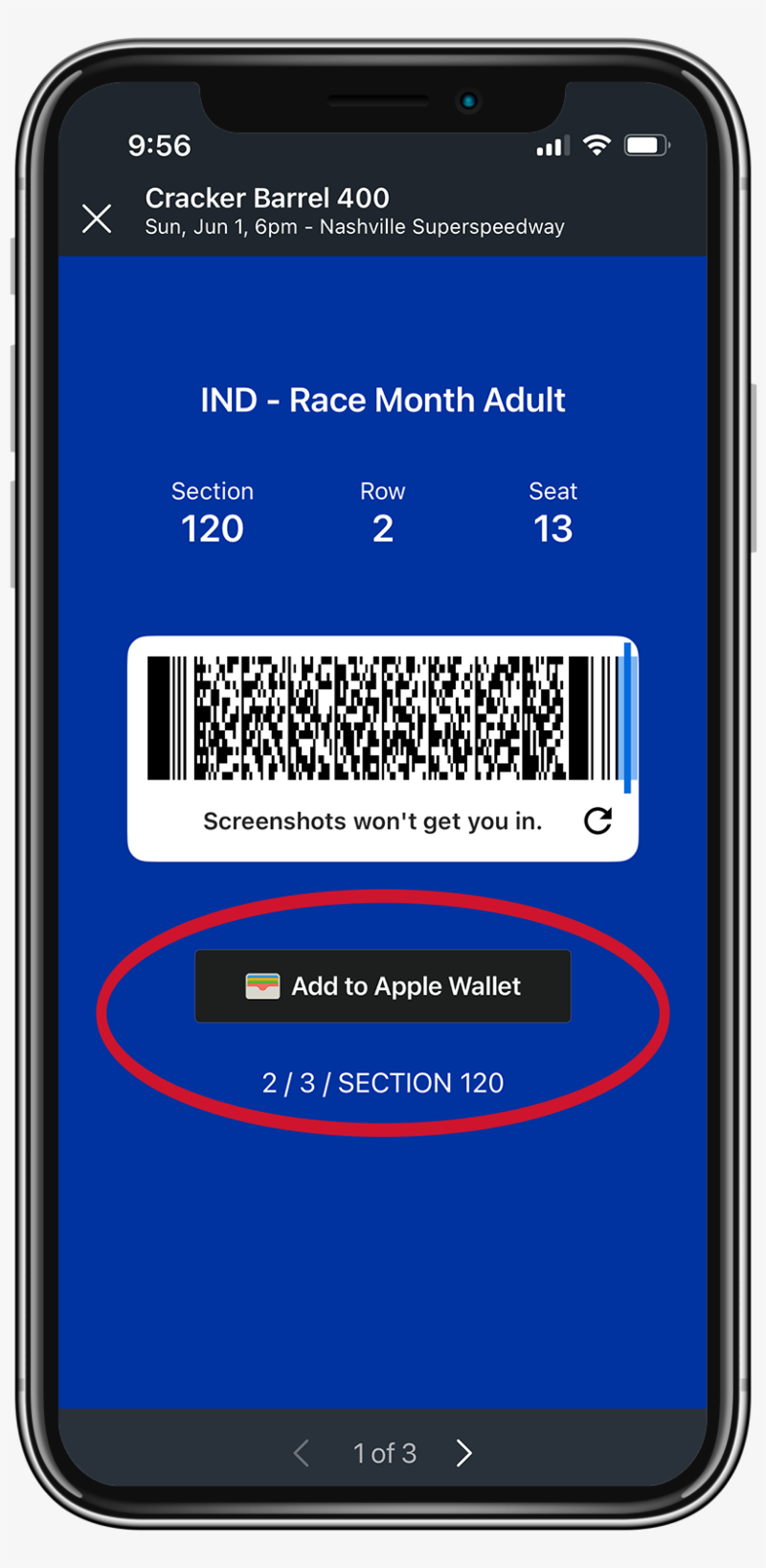 Mobile screenshot of Add to Mobile Wallet step 3
